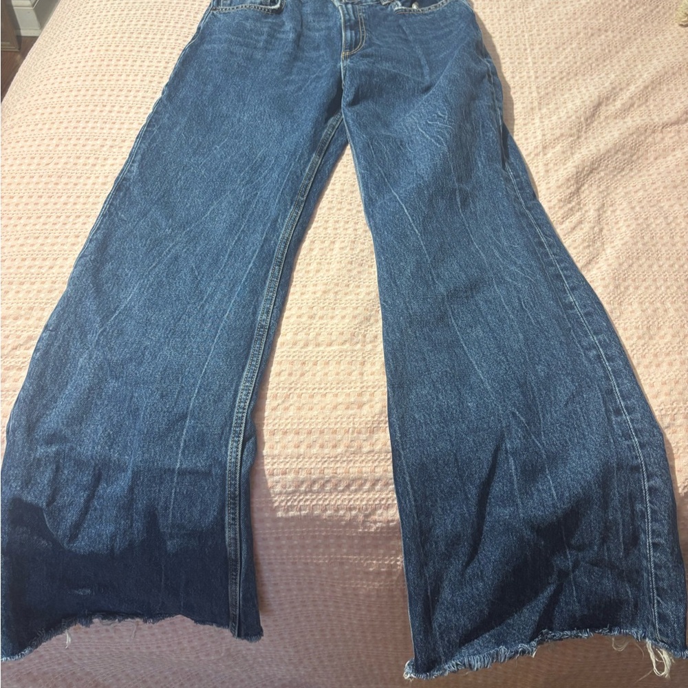 Zara Dark Blue Flare Jeans